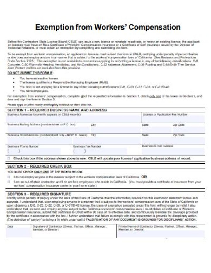 Are owners exempt from workers comp?