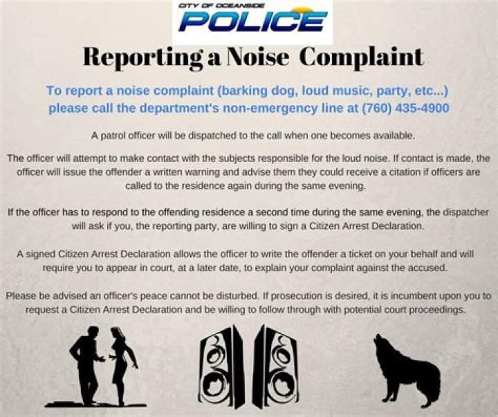 Do police deal with noise complaints?