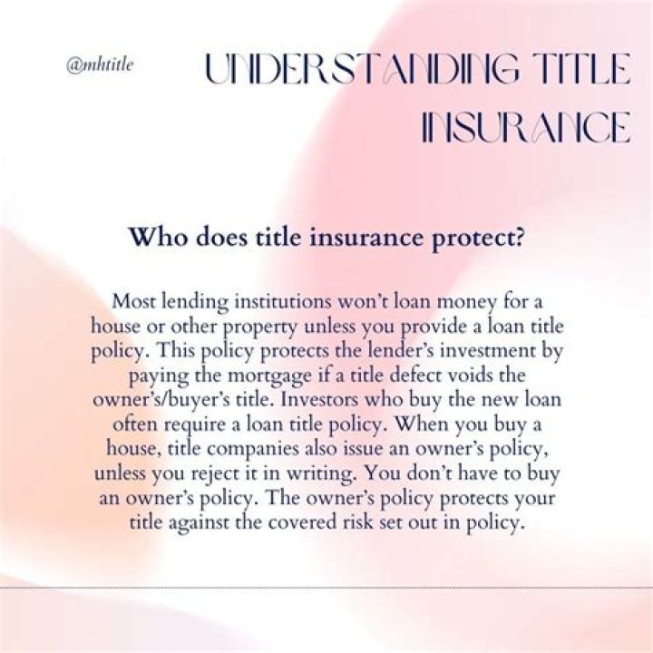 Does title insurance protect the lender?