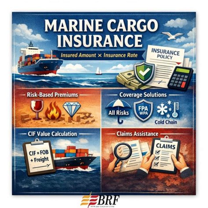 How is marine insurance percentage calculated?
