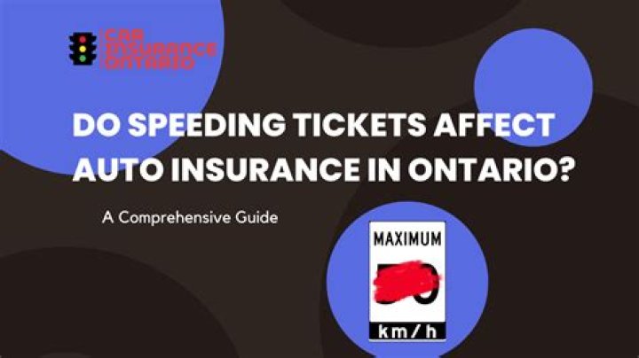 How long do tickets affect insurance Ontario?
