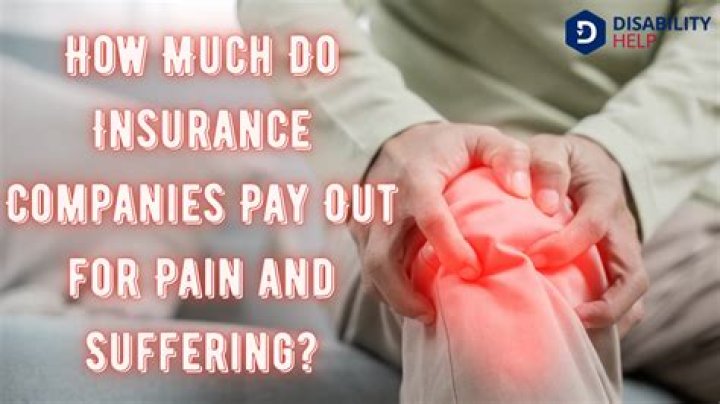 How much does insurance companies pay for pain and suffering?