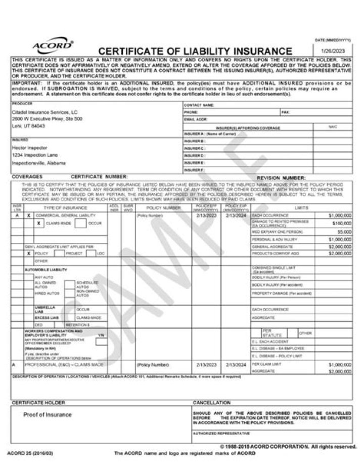 Is insurance certificate a negotiable document?