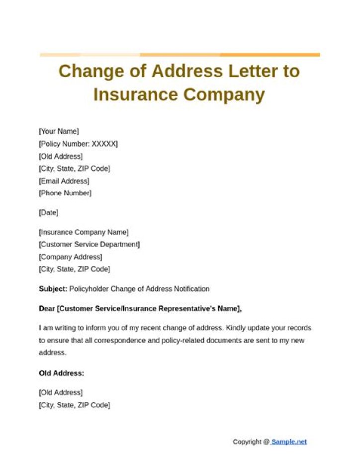 Is it free to change address on insurance?