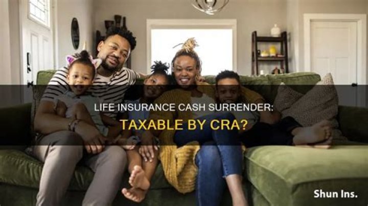 Is the cash surrender value of life insurance taxable?