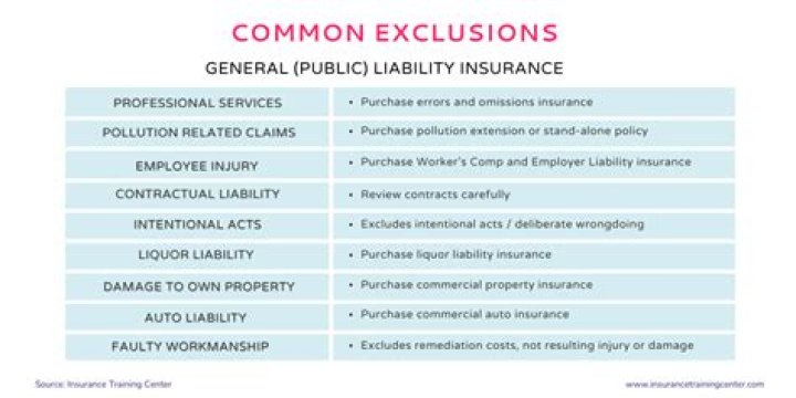 What are typical exclusions in an insurance policy?