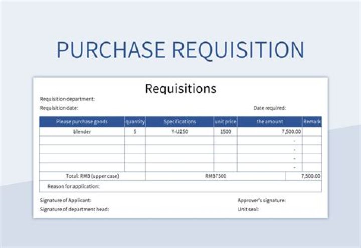 What do you include in the requisition slip?