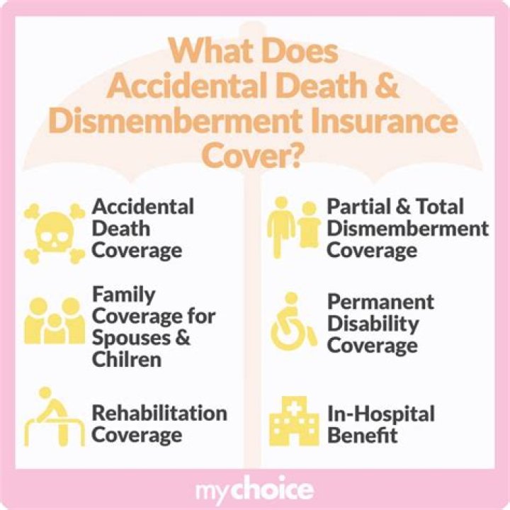 What does accidental death and dismemberment insurance cover?