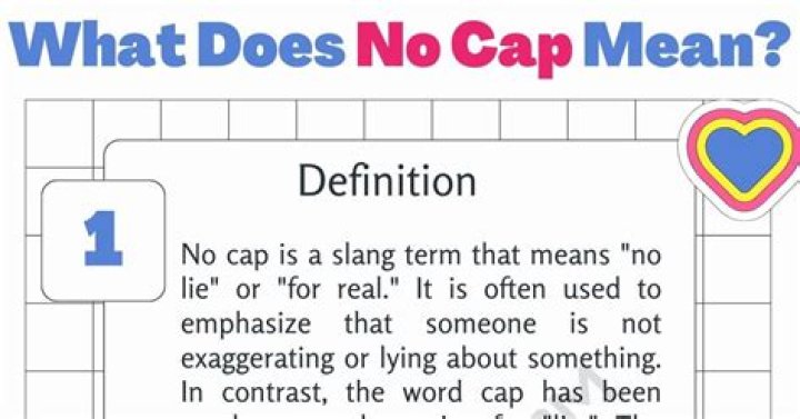 What does Cap mean in slang?