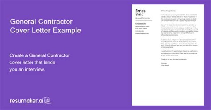 What does general contractor cover?