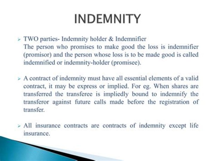 What does non-indemnity mean in insurance?