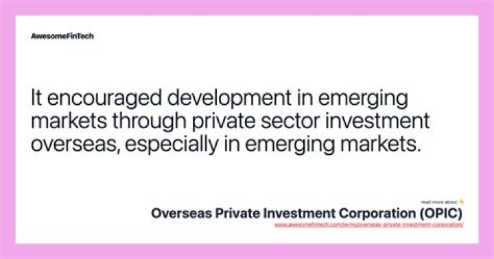 What does the Overseas Private Investment Corporation do?