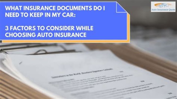 What insurance documents do I need to keep in my car?