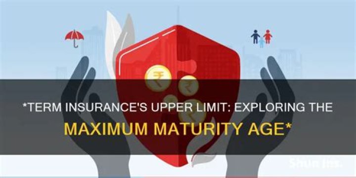 What is maximum maturity age in term insurance?