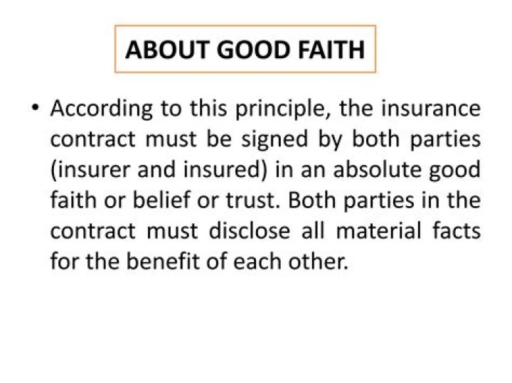 What is meaning of utmost good faith?