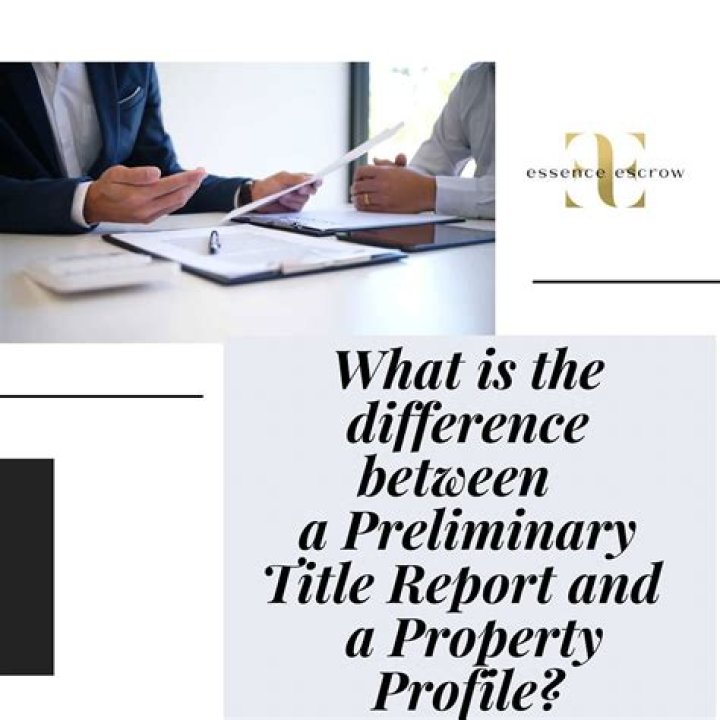 What is the difference between a preliminary title report and title report?