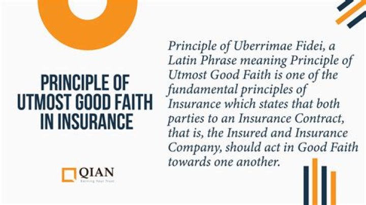 What is the legal principle of utmost good faith?