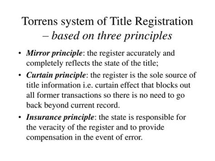 What is the Torrens system of recording?
