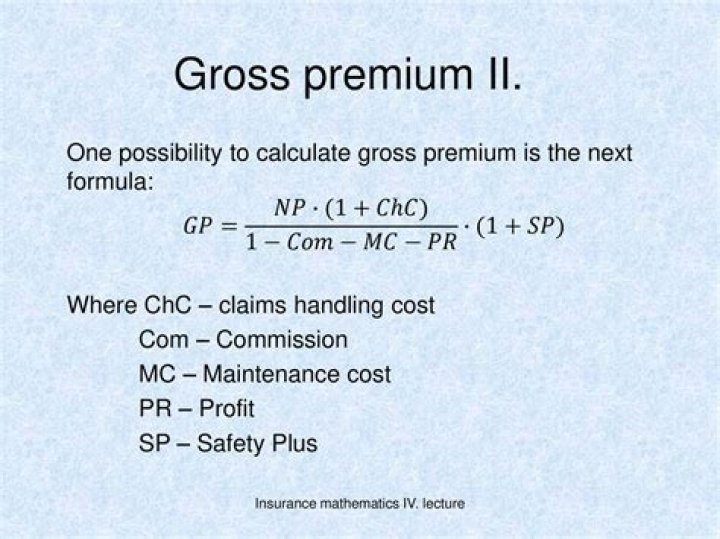What means gross premium?