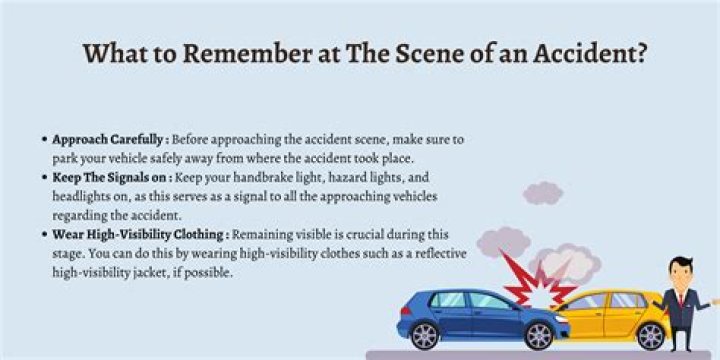 What should you do at the scene of an accident?