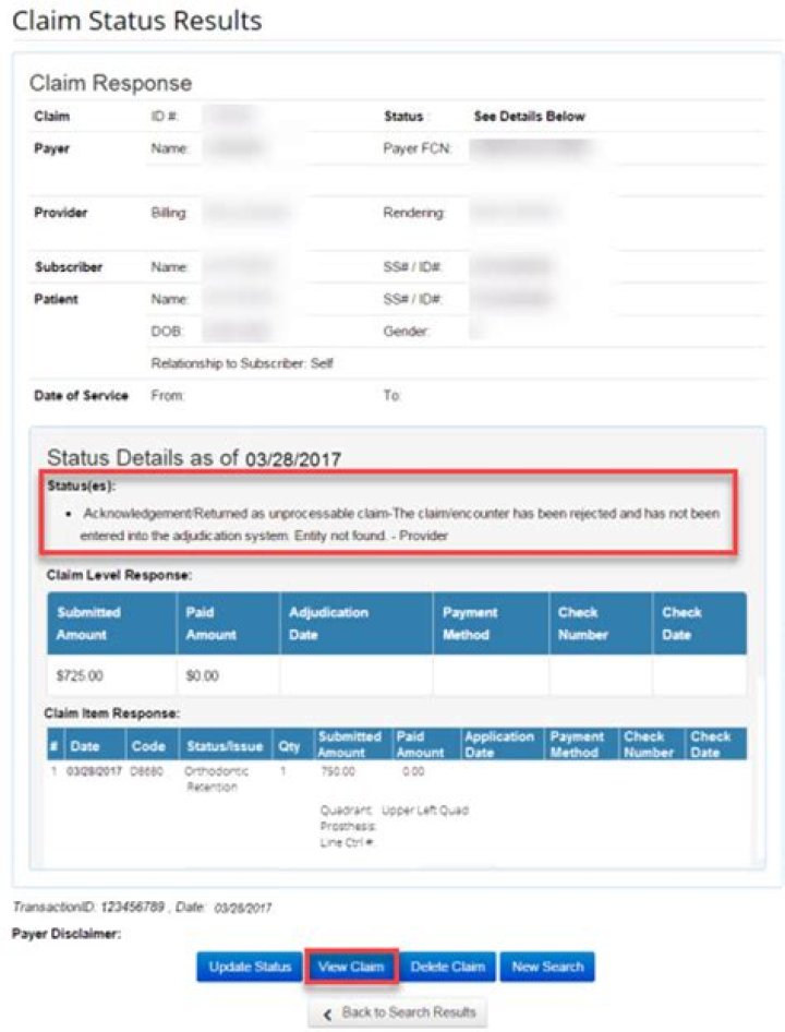 What would cause insurance to reject a claim?