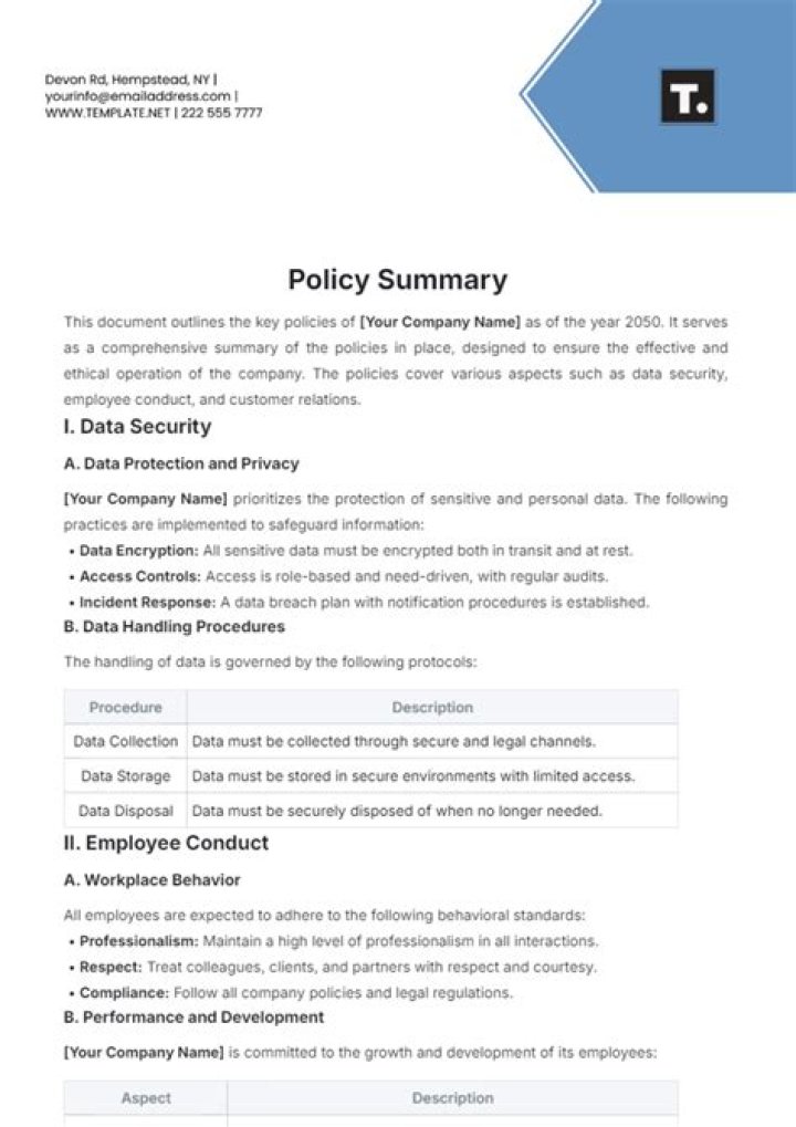 When must a policy summary be delivered?