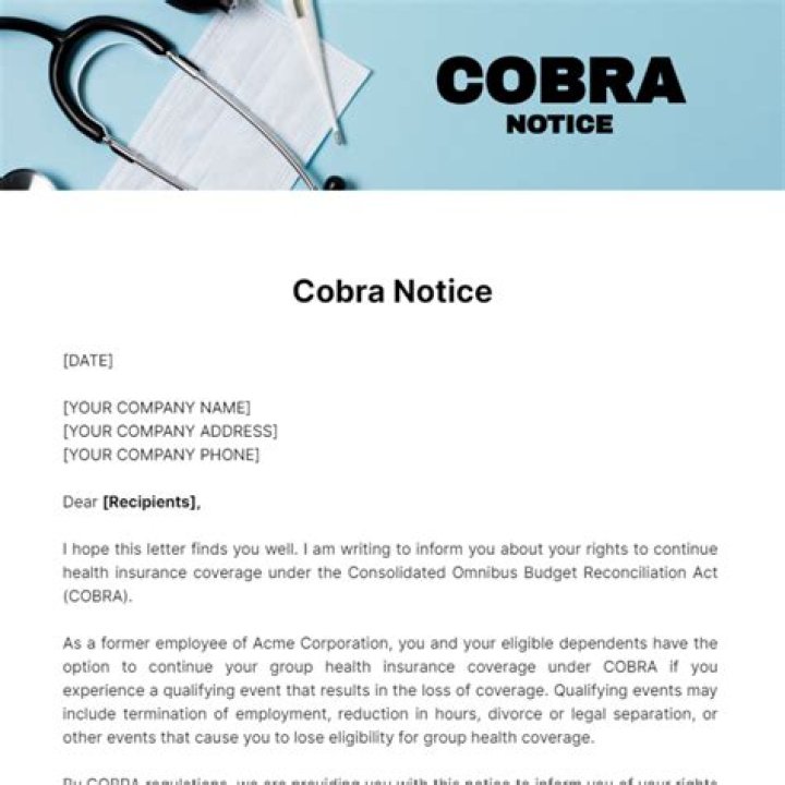When must Cobra notices be sent out?