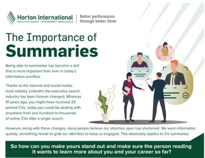 Why is a summary important?