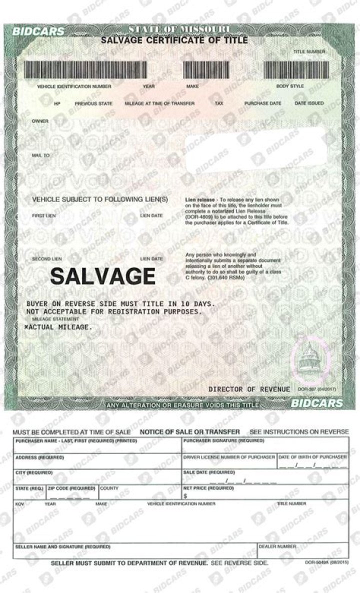 Will an insurance company insure a salvage title?